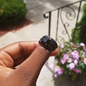Black opal ring